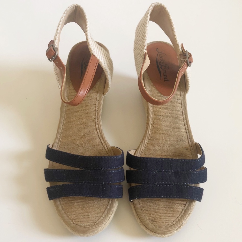 Lucky Brand Navy & Tan Espadrilles